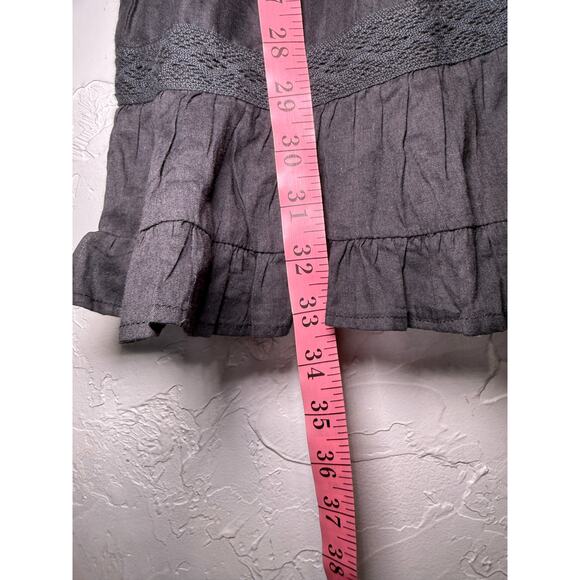 Reclaimed vintage teired long sleeve mini dress womens 2 whimsigoth witchy fairy - Picture 7 of 8